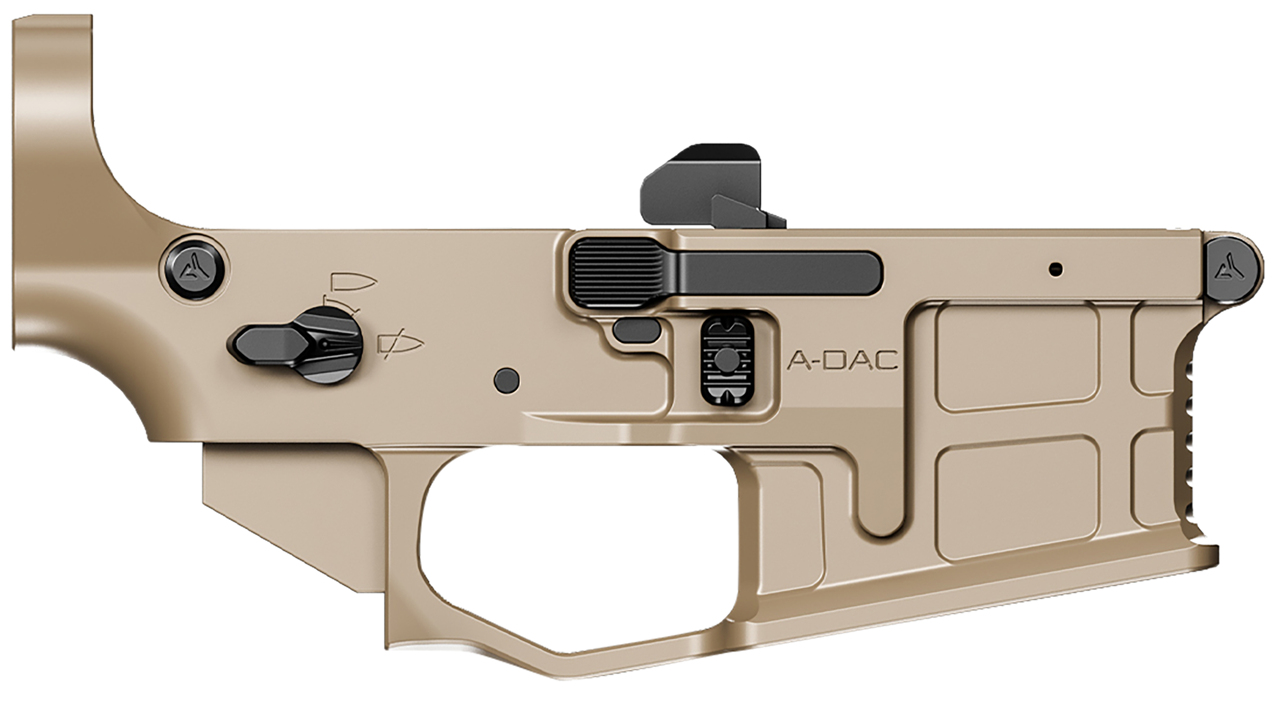 Radian Weapons A-DAC 15 Lower Receiver R0390, FDE Finish, Fully Ambi Controls, Talon 45/90 Safety
