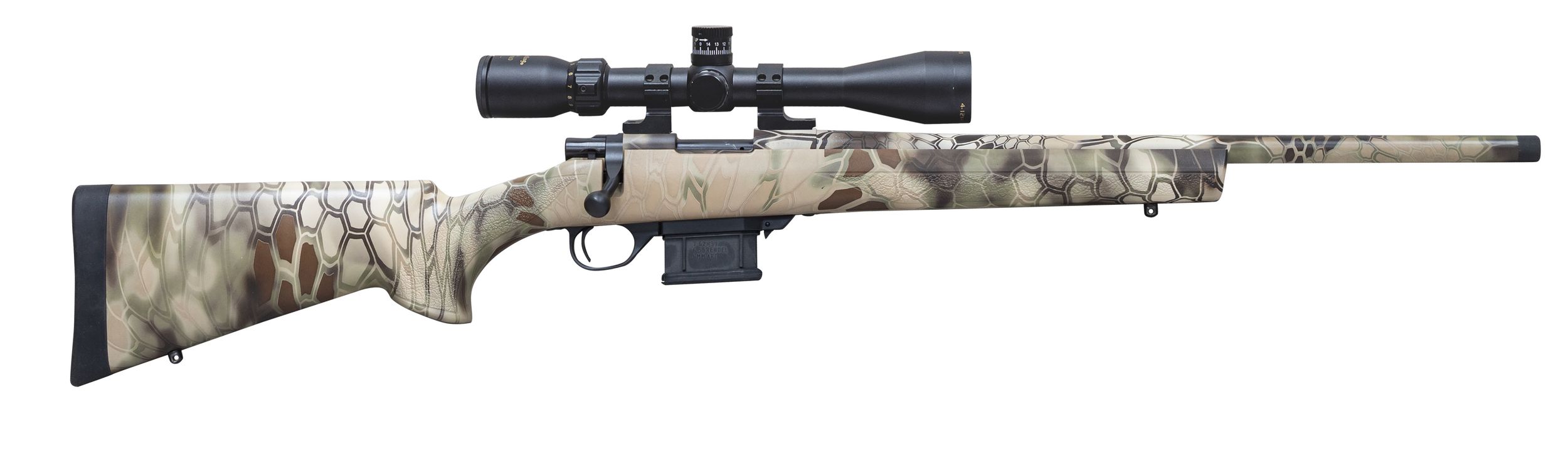 Howa M1500 Mini Action Full Dip Rifle HMA70270KHC, 223 Rem, 20", Kryptek Highlander Camo Stock, 10 Rds