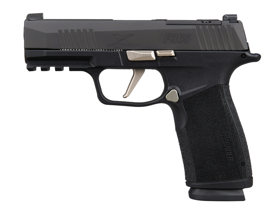 Sig Sauer P365 Macro Nightmare Semi-Auto Pistol 365XCA-9-BXR3-NMR, 9mm, 3.7 in, Black Finish w/Nickel Colored Controls, 21 Rds