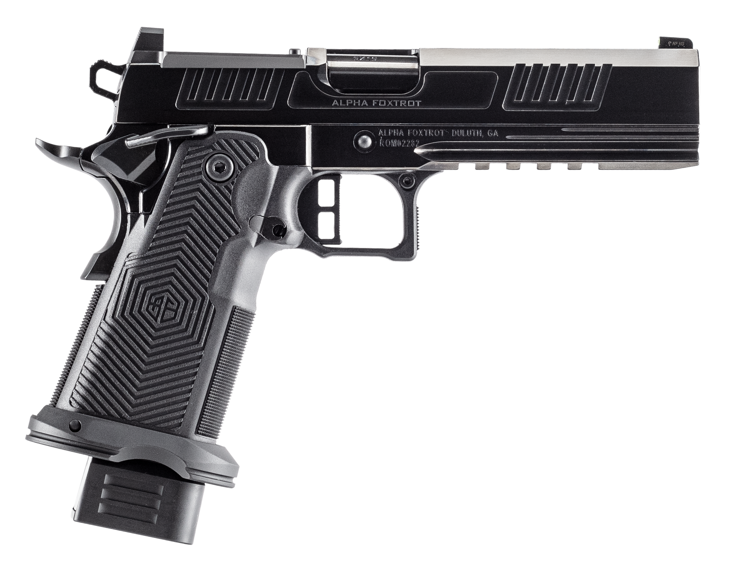 Alpha Foxtrot AF1911 Romulus Optic Ready Pistol AA39X1EID-PDBK19, 9mm, 5in, Polymer Grips, Polished DLC Finish, 20 Rds
