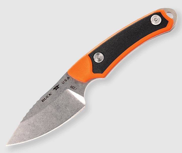 Buck Knives 0662ORS-B, 662 Alpha Scout Select Knife, tainless steel, drop point blade, Black polyester sheath