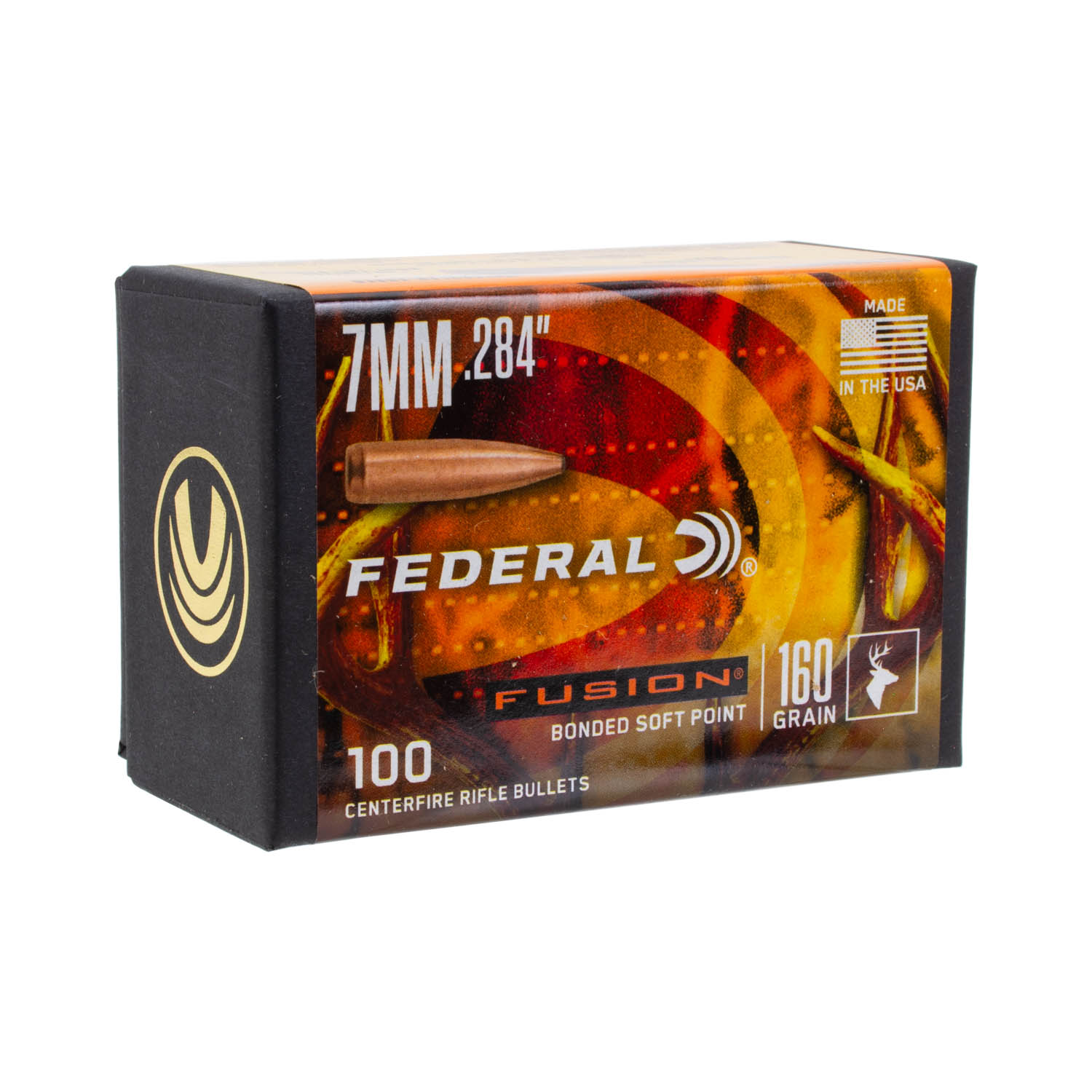 Federal Fusion .284 cal 160gr. Bullets, Box of 100