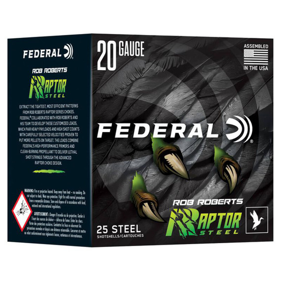 Federal Rob Roberts Raptor steel 20ga 3″ 1oz 1400fps