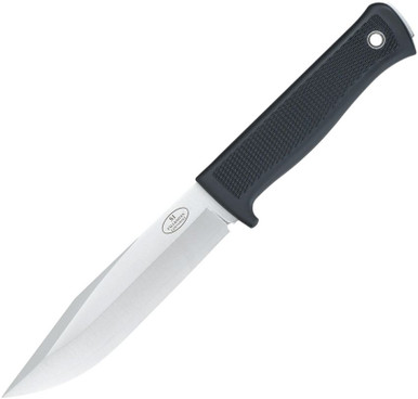 Fallkniven S1 Forest Knife 5.1" Laminated VG10W Satin Blade Black Thermorun Handle Zytel Sheath - S1NZ