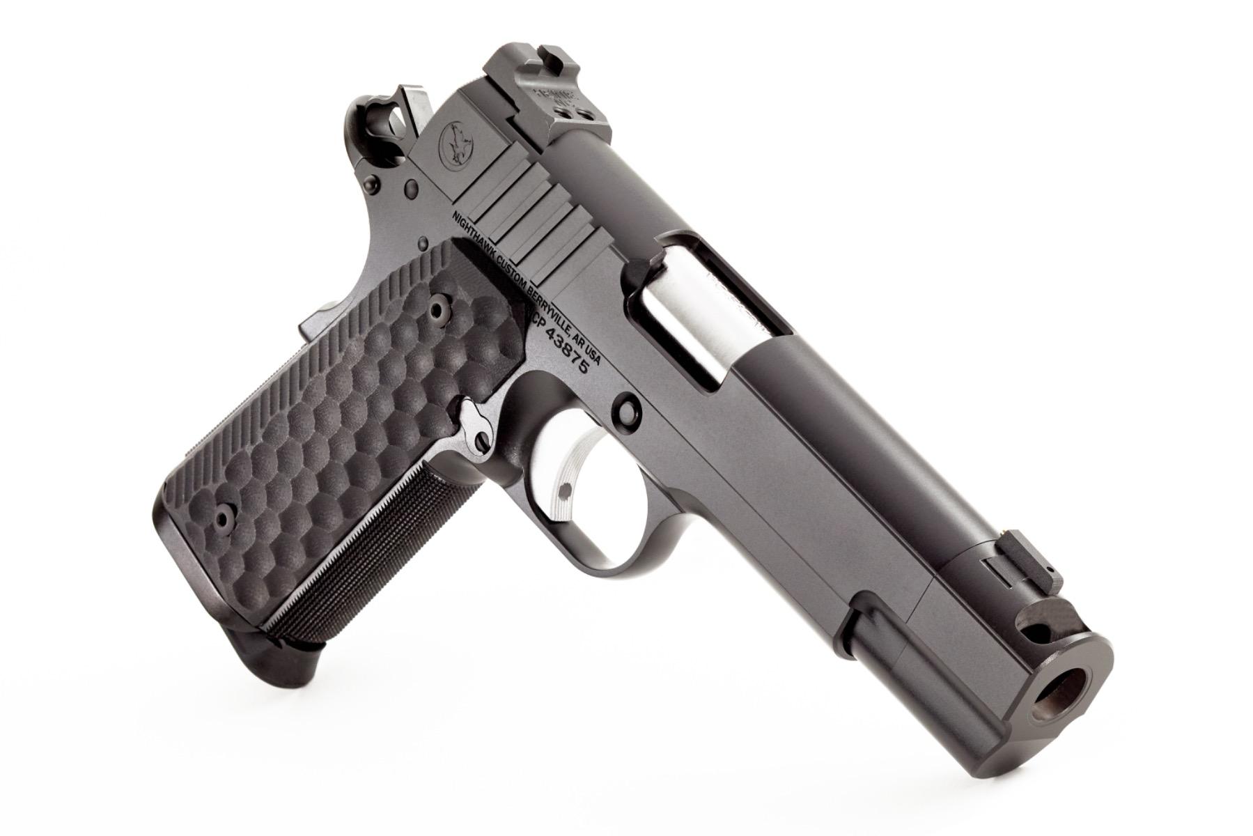 Nighthawk Custom Fire Hawk Pistol 01350, 10MM, 4.25", Railscale Ascend Grips, Black Nitride Finish, 8 Rds