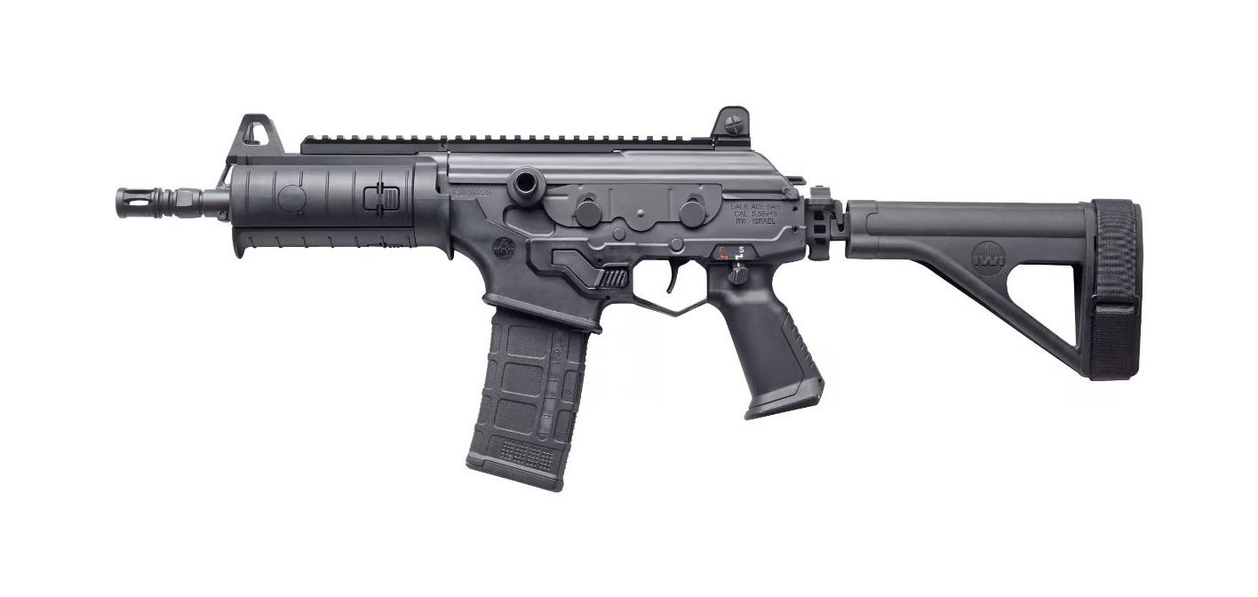 IWI Galil Ace SAP Pistol GAP36, 7.62x39mm, 8.3in, w/Side-Folding Brace, 30 Rds