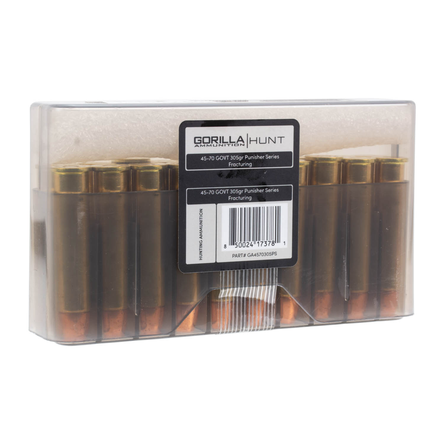 Gorilla Ammunition 45-70 Govt, 305gr Punisher Series Fracturing, 20 Round Box