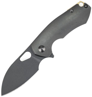 GiantMouse ACE Riv Titanium Blackout Folding Knife - 2.44" M390 Blade - RIV-TI-BLACKOUT