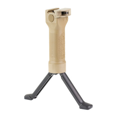 Grip Pod GPS-V2-AL-CL-T Bipod - Tan Aluminum Legs - Cam Lever QD