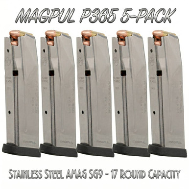 Magpul AMAG 17 SG9 SIG P365 17 Round Magazine - 5 Pack of Magazines