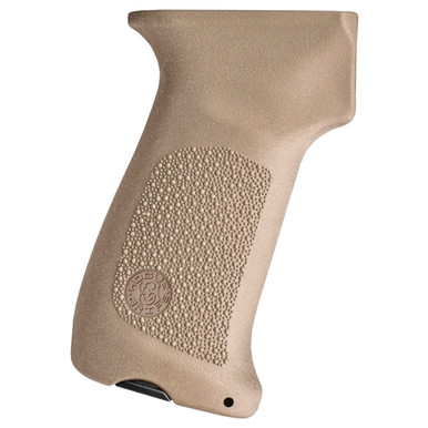 Hogue OverMolded Rubber Grip (No Finger Grooves) for AK-47 / AK-74 Style Rifles - FDE
