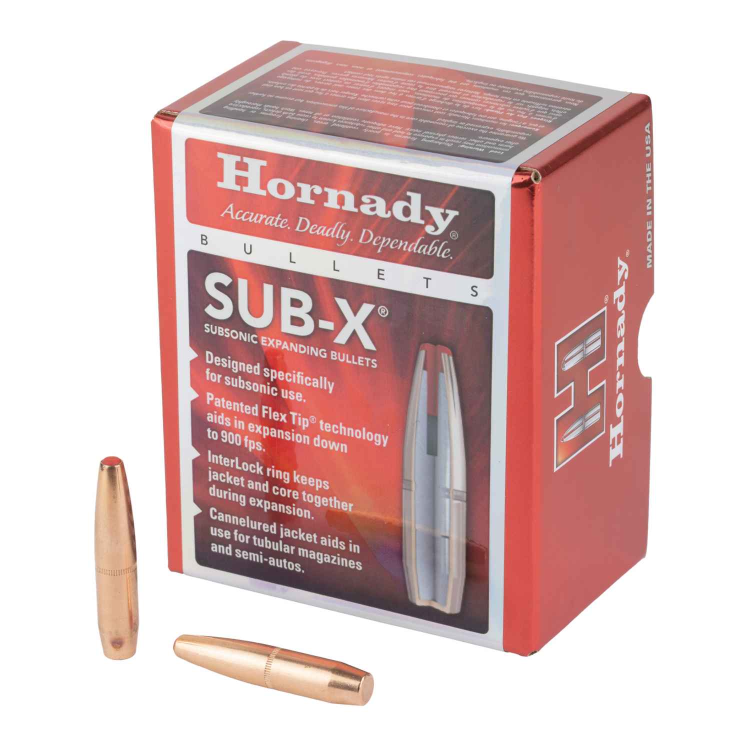 HORNADY SUB-X, .338 DIAMETER, 338 CALIBER, 307 GRAIN, 50 COUNT