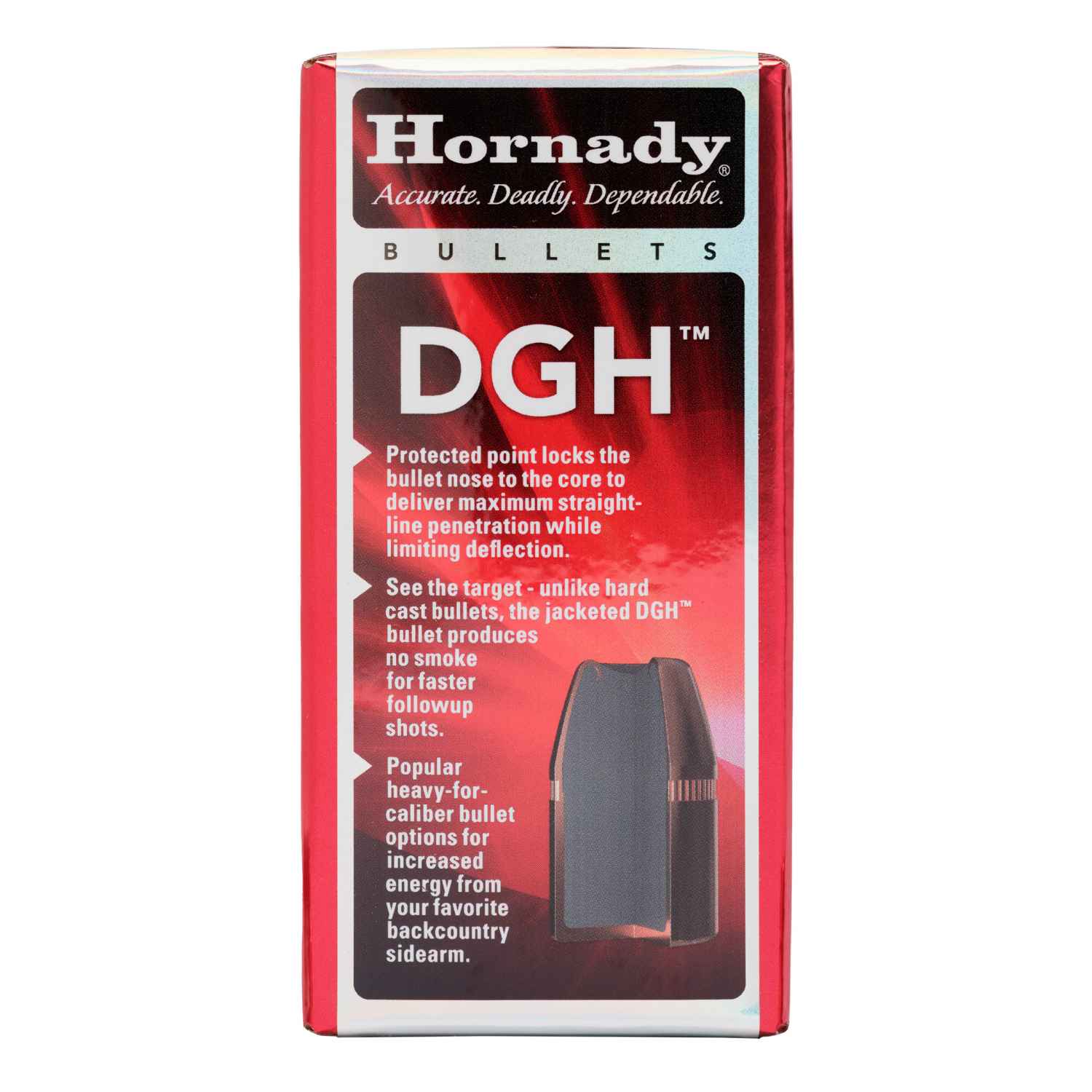 HORNADY DANGEROUS GAME HANDGUN, .500 DIAMETER, 50 CALIBER, 500 GRAIN, 50 COUNT