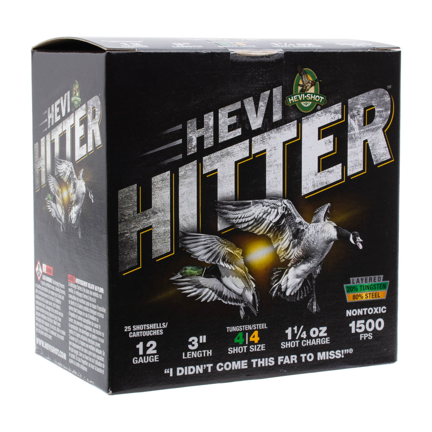 Hevi Shot Hevi-Hitter 12ga. 3" 1-1/4oz. #4 Shot Tungsten/Steel Ammunition, 25 Round Box