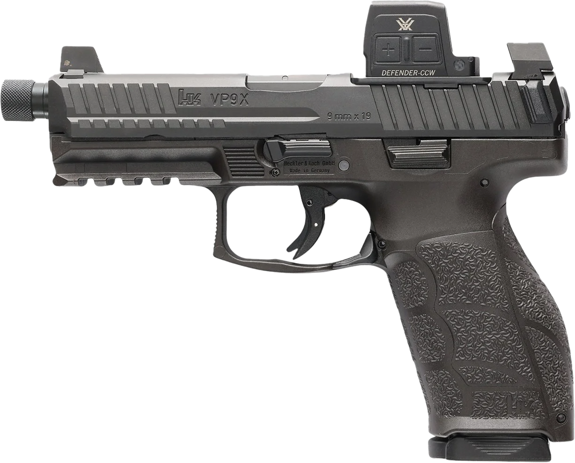 Heckler & Koch VP9A1 X Tactical w/Optic Pistol 81001364, 9mm, 4.70in, Textured Grips, Black Finish, 20 Rds