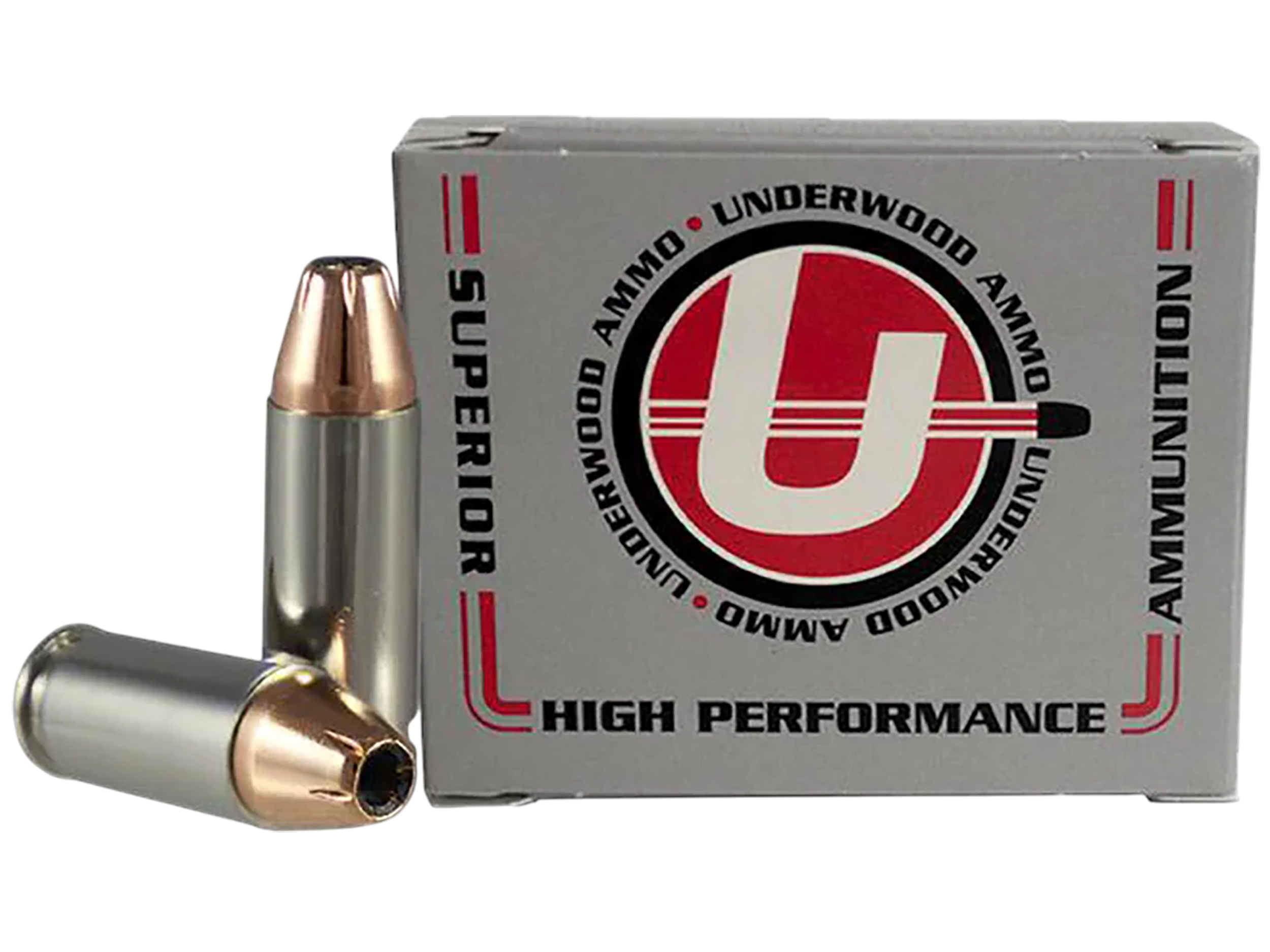 UnderwoodPistol Ammunition UA144, 38 Super, Jacketed Hollow Point (JHP), 124GR, 1350fps, 20 Rd/bx