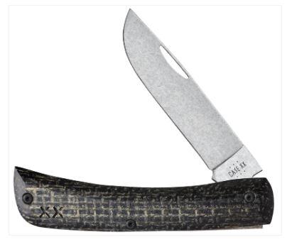 Case Knife Crossroads™ Black Burlap Laminate XR Sod Buster Jr with Dayglow G-10 (66382)