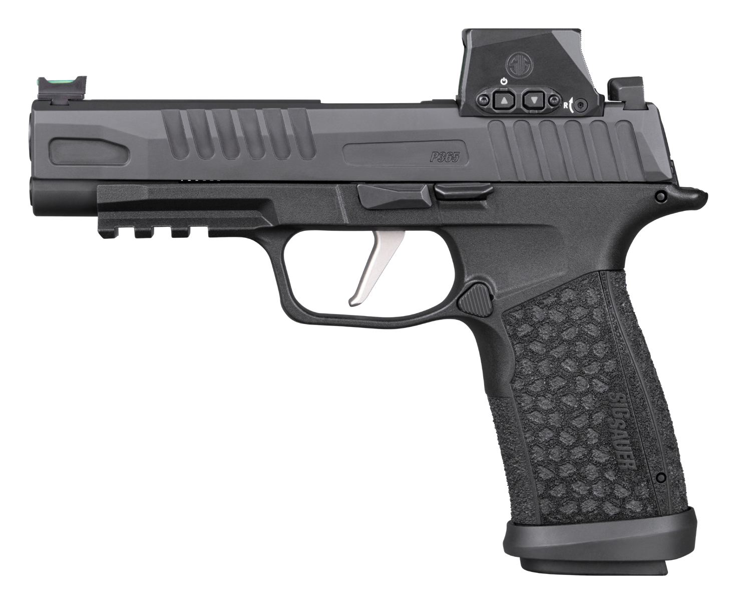 Sigarms P365 Fuse w/Optic Pistol 365XF9BFORXSL, 9mm, 4.30in, Black LXG Grips, Black DLC Finish, 17 Rds