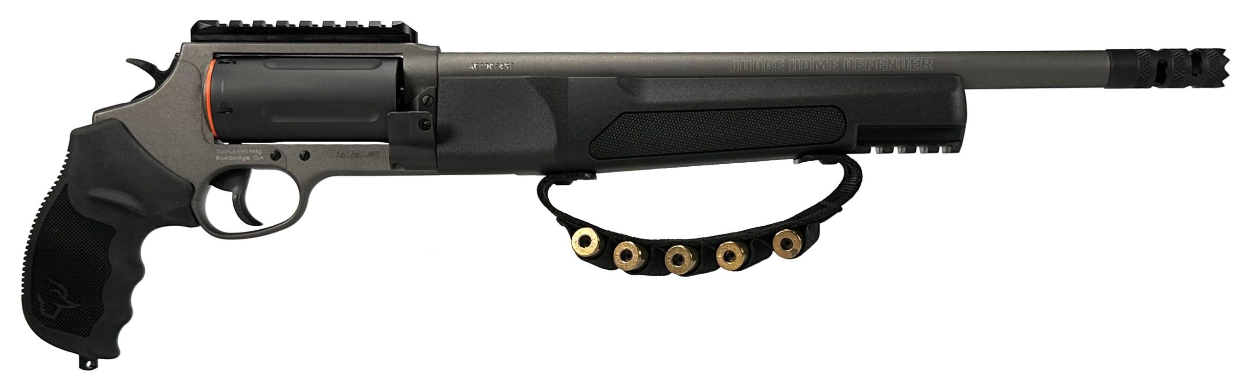 Taurus Judge Home Defender Revolver 2JHD441013MCTC, 45 Colt/410 Gauge, 13", Black Rubber Grips, Tungsten/Black Finish, 5rd
