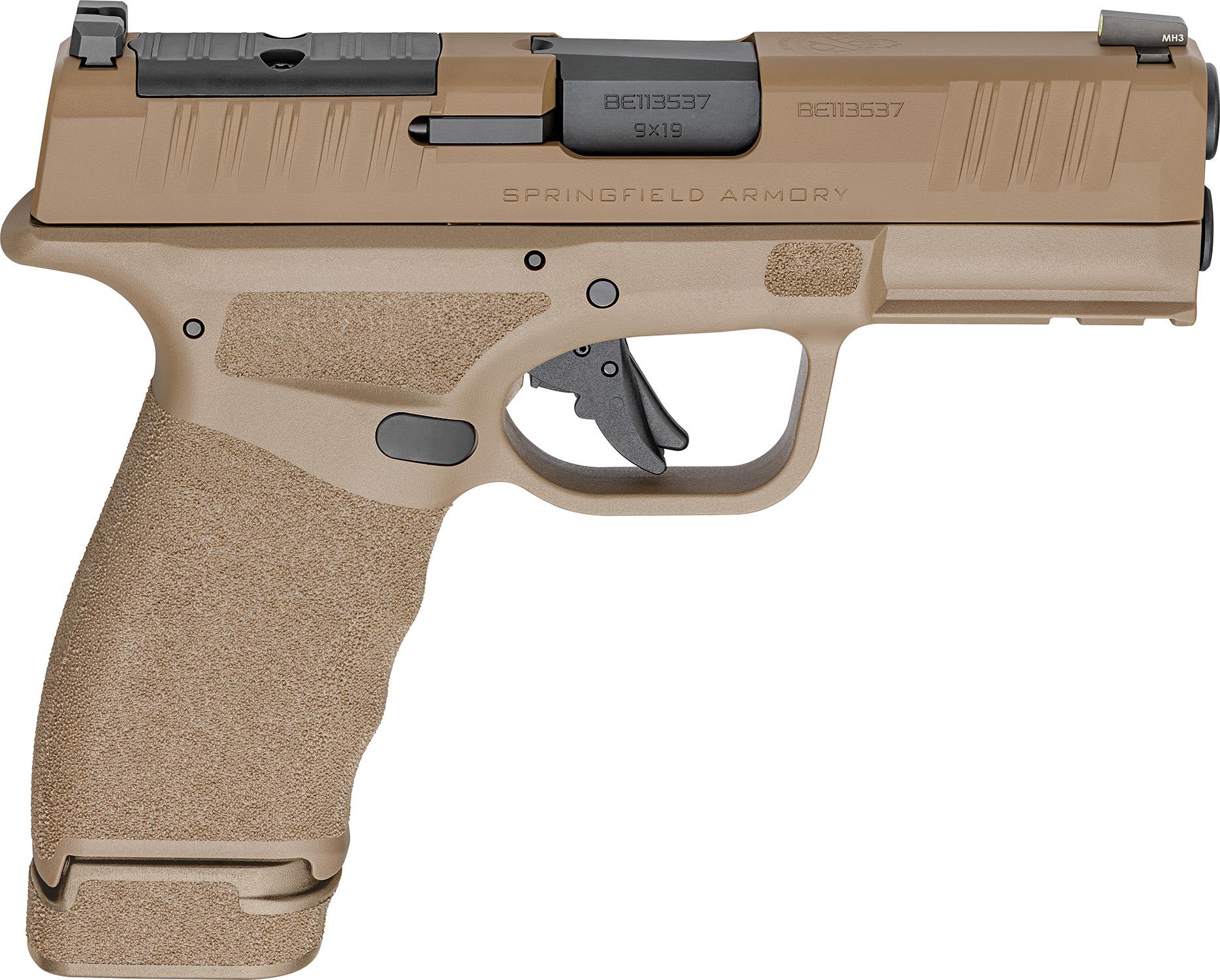 Springfield Hellcat PRO OSP Optic Ready Pistol HCP9379FOSPLC, 9mm, 3.7in, Desert FDE Polymer Grips, 10 Rds