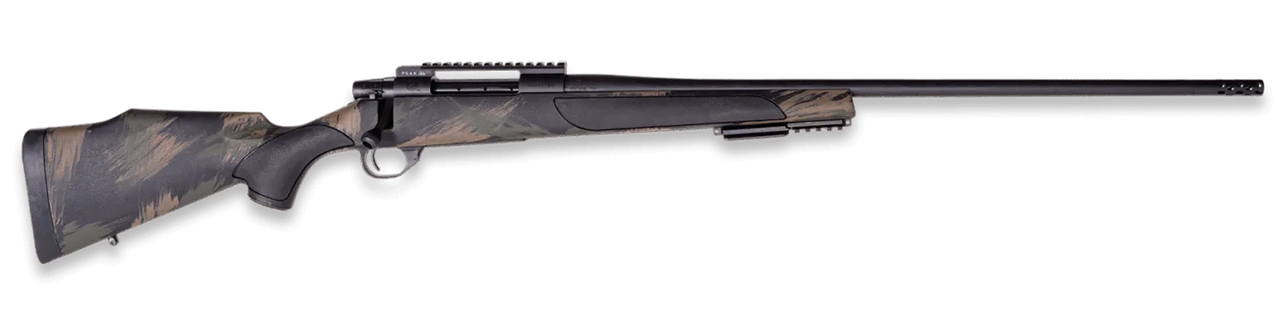 Weatherby Vanguard Black Hills Rifle VBS256RR6B, 25-06 Rem, 24", Black polymer Monte Carlo stock with green & tan paint Stock, 5 Rds
