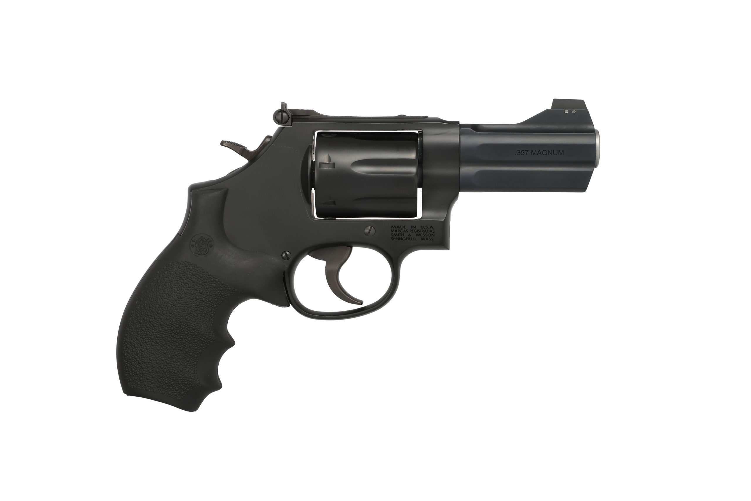 Smith & Wesson 386 Night Guard Revolver 14037, 357 Magnum, 3", Rubber Grip, Black Scandium Frame, Night Sights, 7 Rds