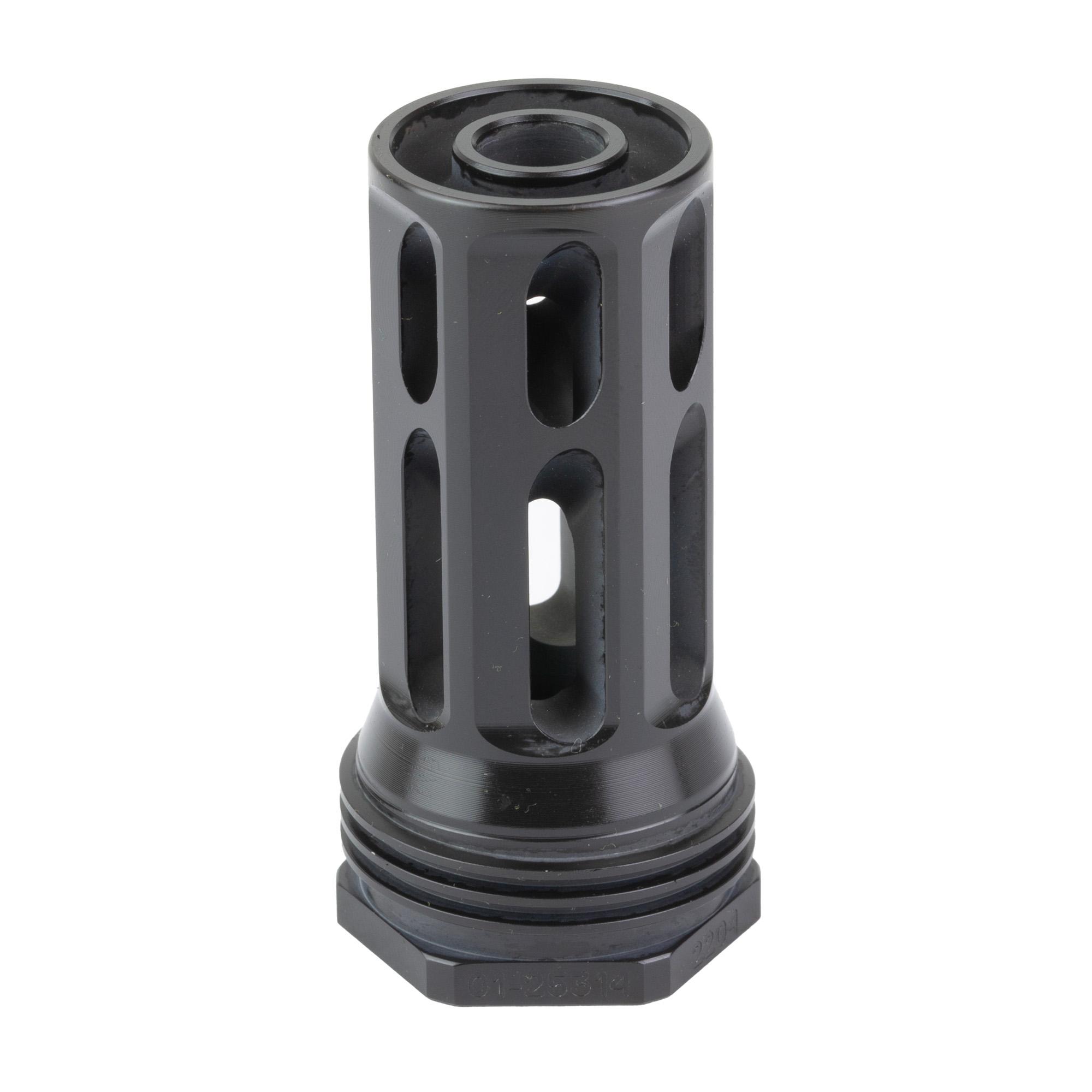 Huxwrx QD 762 Flash Hider Black with M14X1 LH tpi Threads, for 30 Cal, (HUX2204)