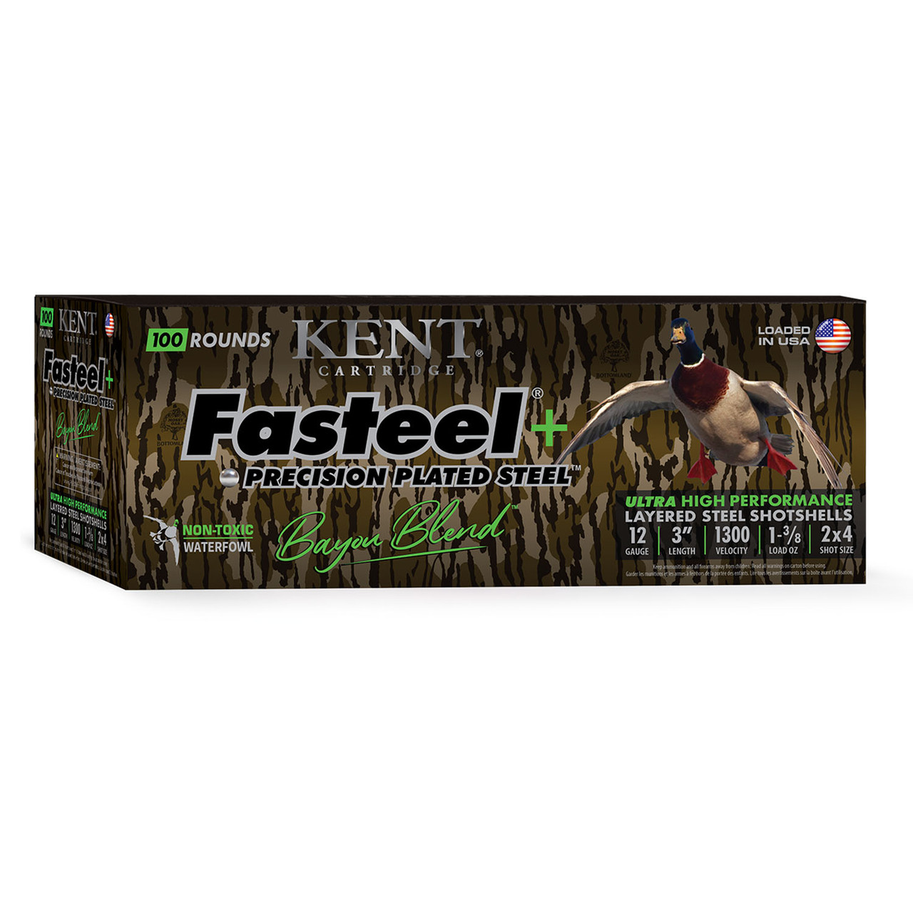 Kent Fast Steel + 12ga 3″ 1 3/8oz 2×4 Shot 200rd Case
