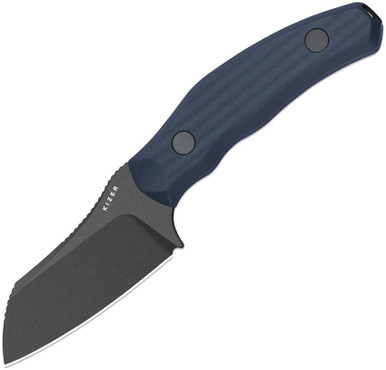 Kizer 1116A1 Bulldog Fix Blue G10 | 3" 14C28N Utility Fixed Blade Knife with Adjustable Kydex Sheath