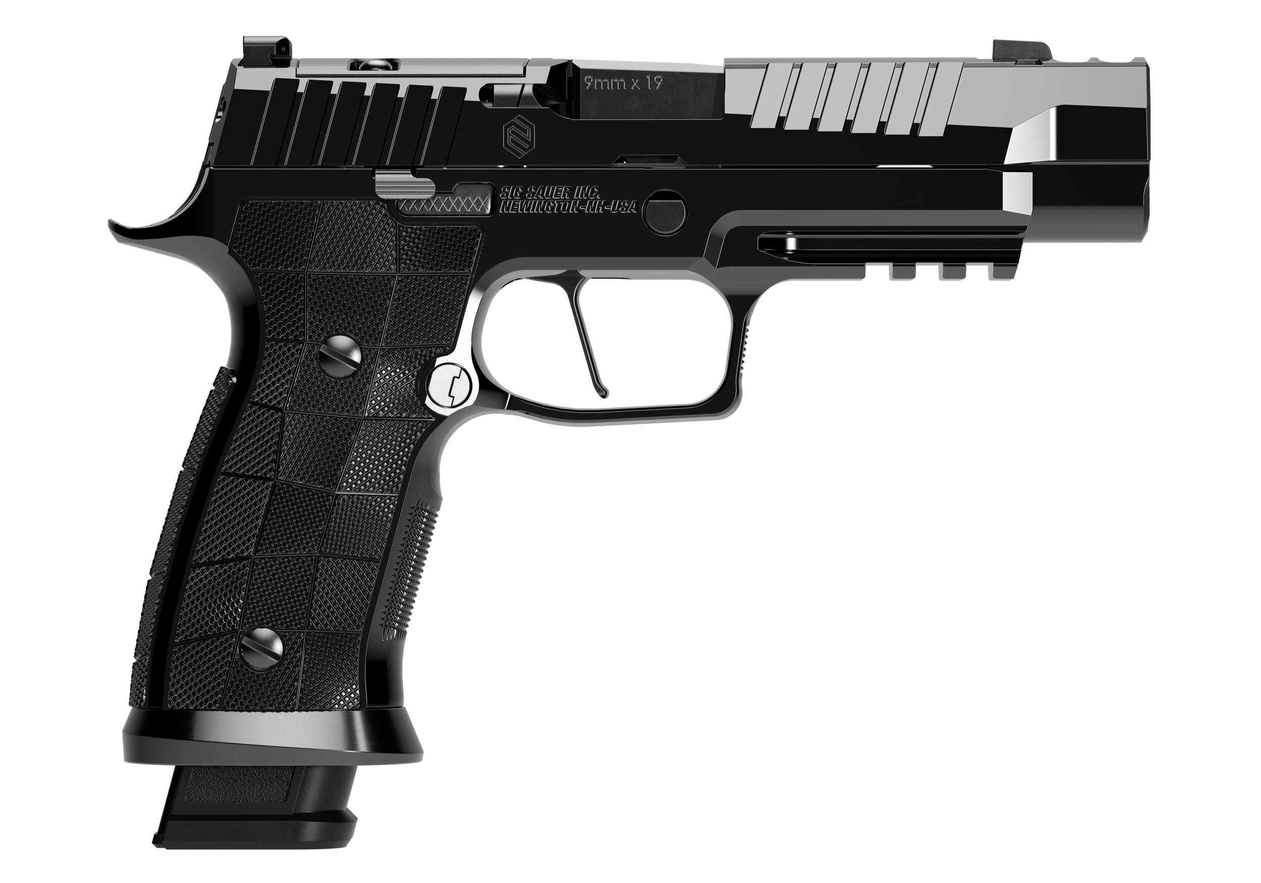 Sigarms P320 SXG Reserve Optic Ready Pistol 320SXGF9CWRES10, 9mm, 3.90in, GridLOK Grips, High Polish DLC Finish, 10 Rds