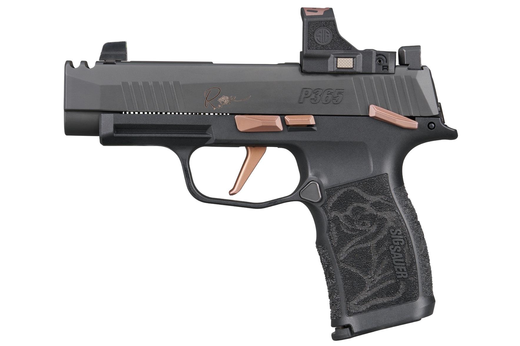 Sigarms P365 Rose XL Comp Pistol 365XL-9-ROSE-MS-RS, 9mm, 3.7in, Black Polymer Grip, 12 Rds