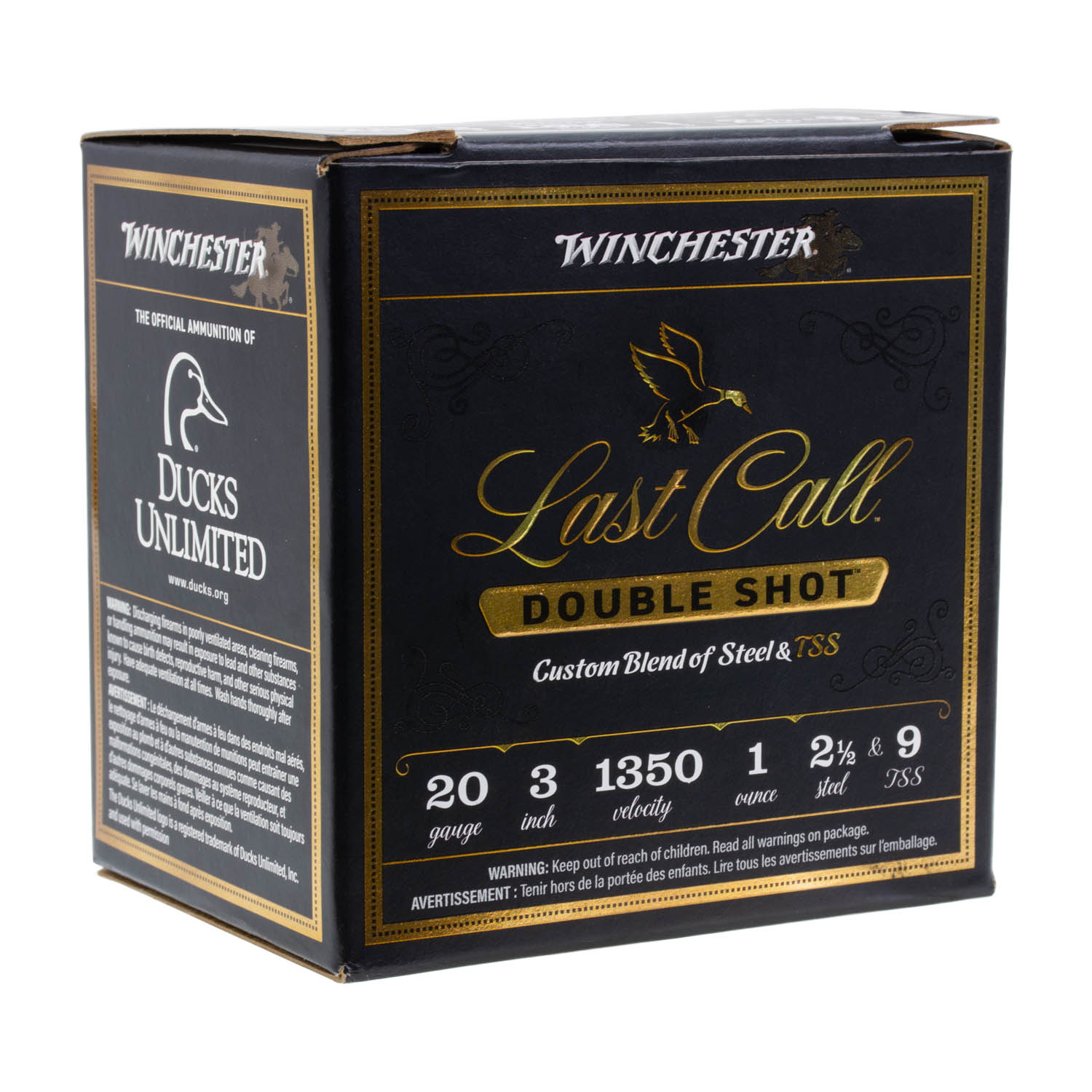 Winchester Last Call Double Shot 20ga. 3" 1oz. #2.5 Steel & #9 TSS Shot, 25 Round Box