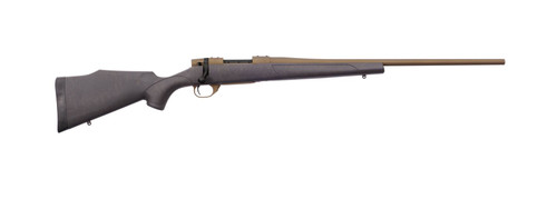 Weatherby Vanguard Weatherguard 25-06 Remington 24" Barrel Burnt Bronze Cerakote Rec Black Fixed Monte Carlo Stock with Bronze Webbing Right Hand (Full Size) 5+1Rd