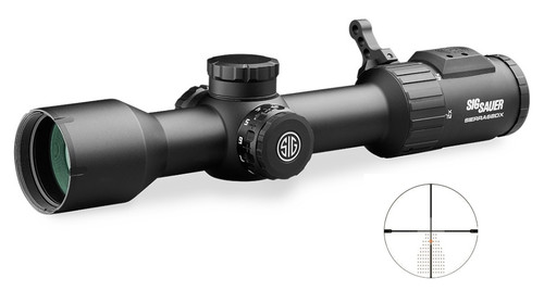 Sig Sauer SIERRA6 2-12X40mm Scope, 30mm, BDX-R2 Digital Ballistic Reticle, 0.25 MOA Adjustments, Bluetooth, Black