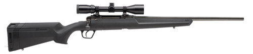Savage Axis XP Compact, 6.5 Creedmoor, 20", Black Color, Black Polymer Stock, Weaver 3-9x40 Scope, 4Rd, Detachable Box Magazine