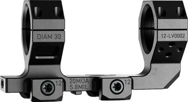Audere Levitas Cantilever 1-Piece Scope Mount - 30MM, 20 MOA, Black