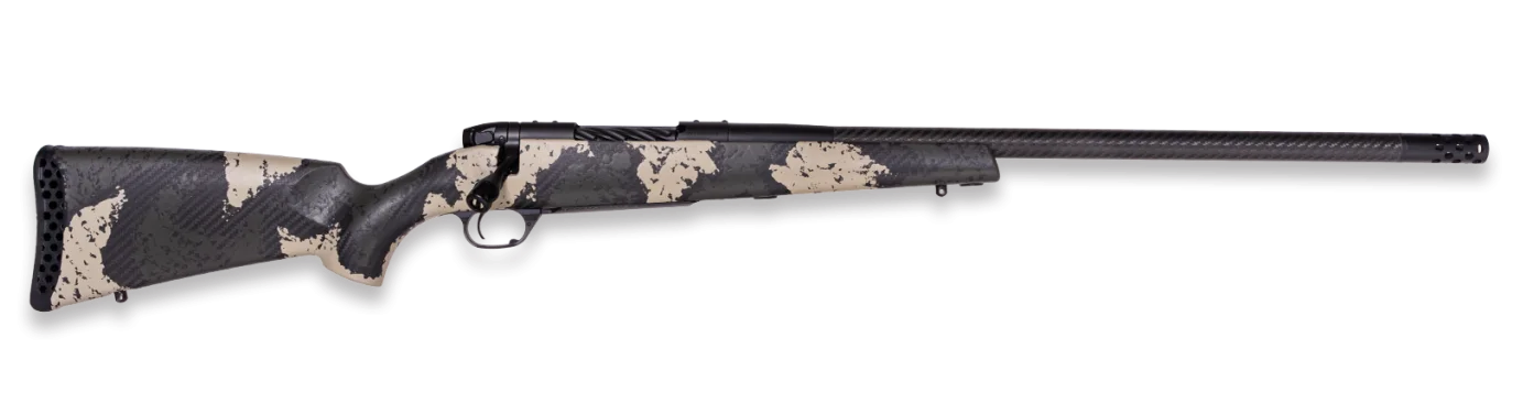 Weatherby Mark V Backcountry Guide Rifle MGS01N25RWR4B, 25 WBY RPM, 22", Peak 44 Blacktooth Stock, 3 Rds