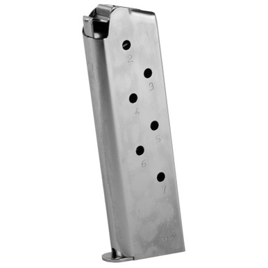 Mec-Gar USA 1911 45 ACP 7 Round Magazine - Nickel Finish