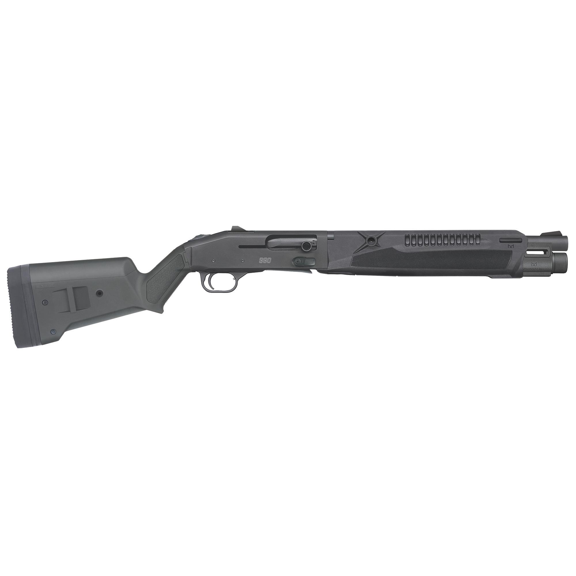 Mossberg 990 Magpul Shotgun 83014, 12 Gauge, 14.375", 3" Chmbr, Black Magpul Stock, Blued Finish, 5 Rds