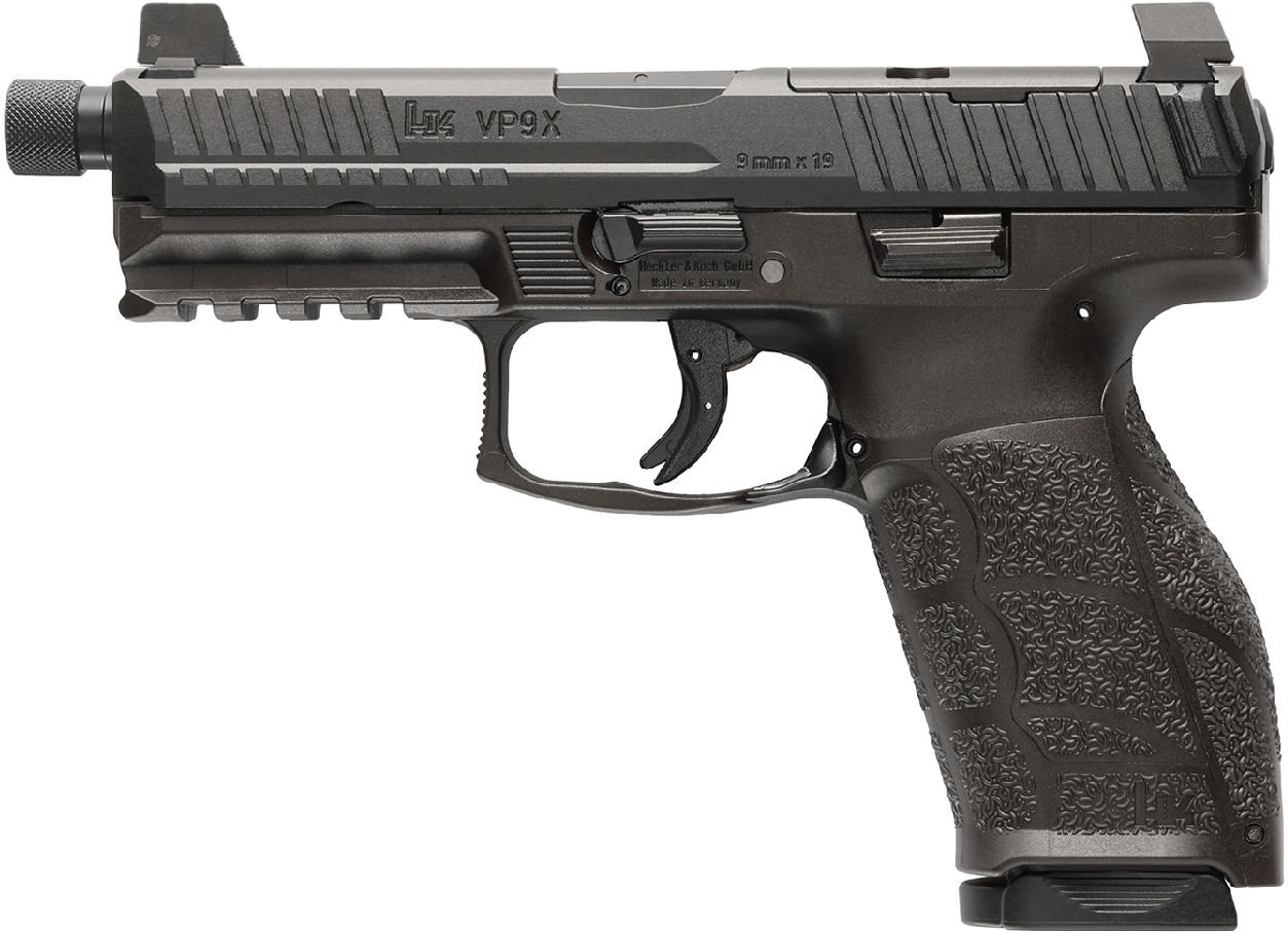 Heckler & Koch VP9A1 X Tactical Pistol 81001224, 9mm, 4.70in, Textured Grips, Black Finish, 15 Rds
