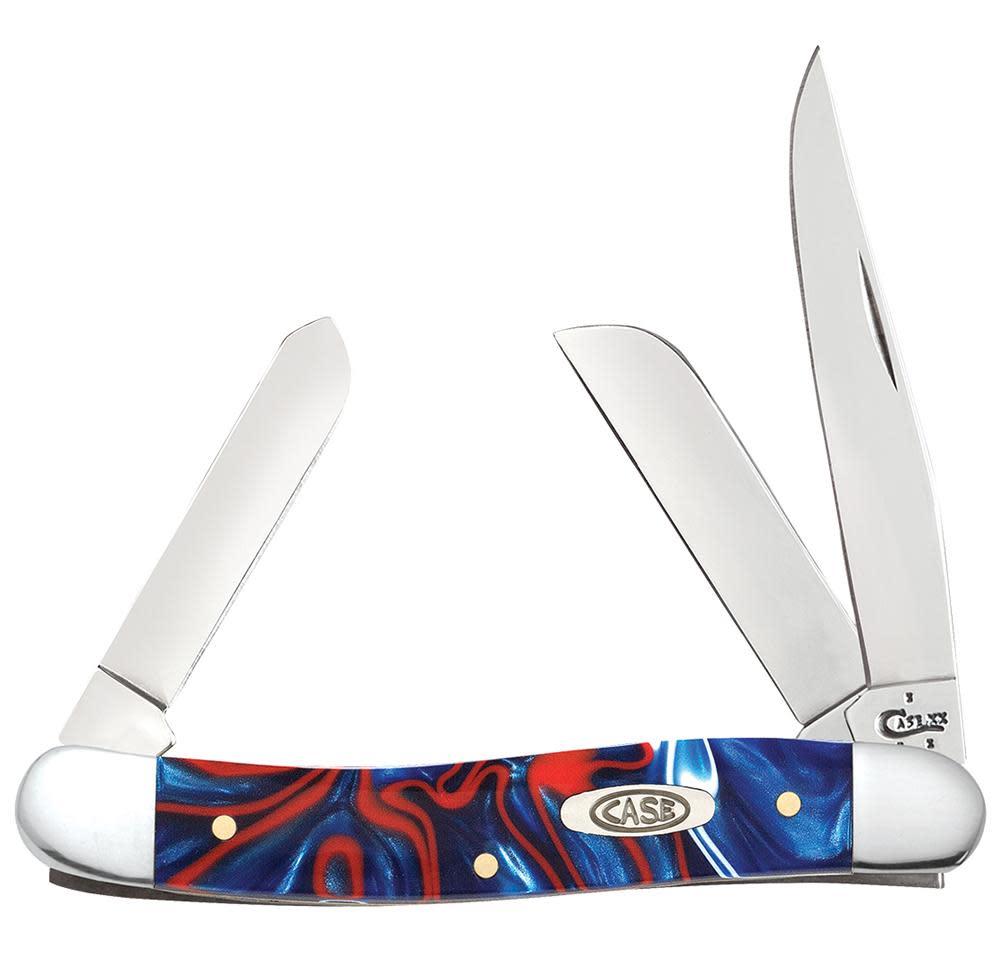Case Patriotic Krinite Smooth Medium Stockman Pocket Knife (11201)