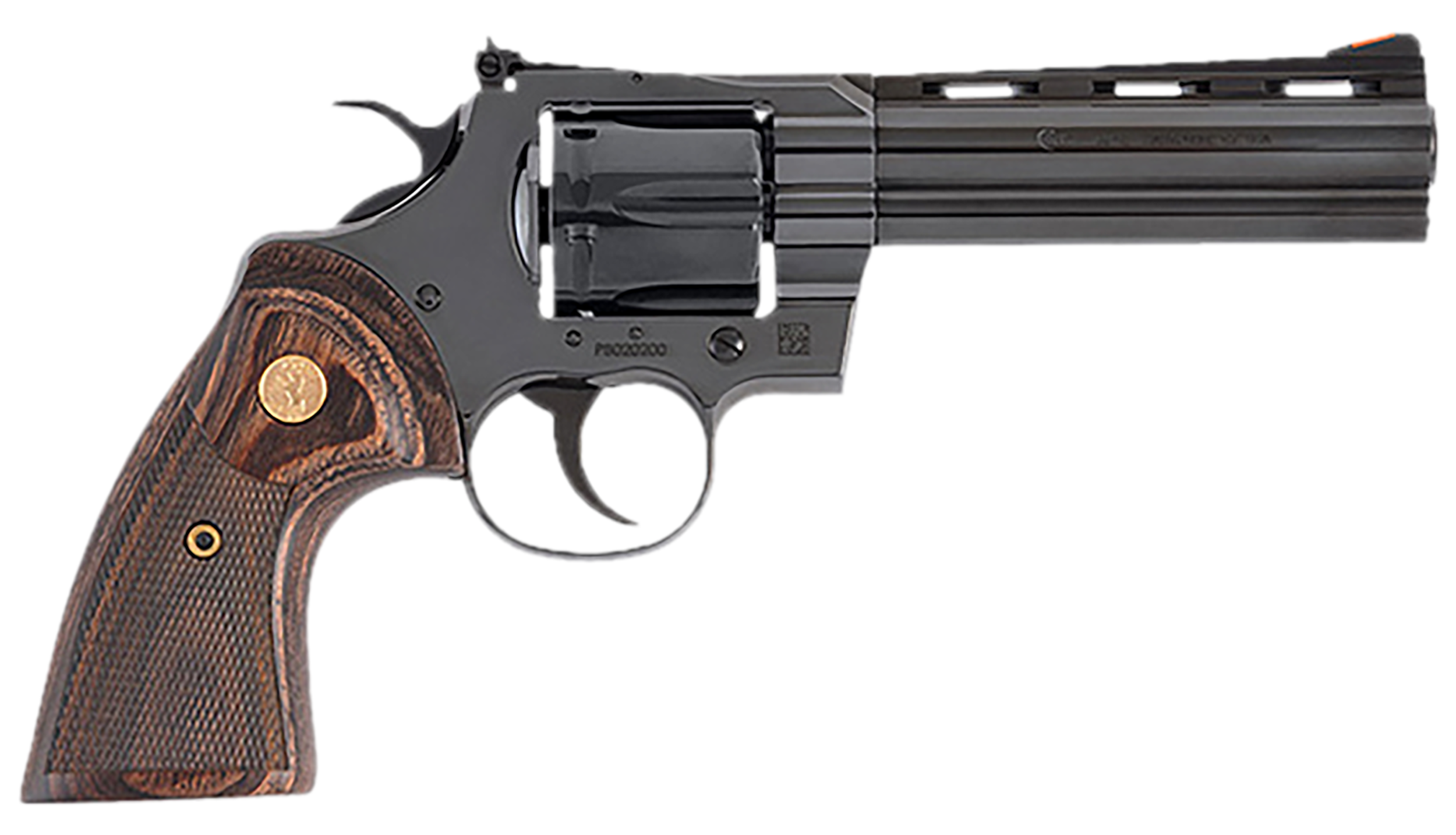 Colt Python Revolver PYTHONBP5WTS, 357 Mag, 5in, Wood Grips, Carbon Steel Frame Finish, 6 Rds