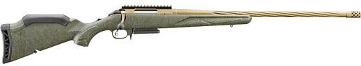 Ruger American II Predator Rifle 56914, 22 Creedmoor, 22" in Threaded, Green Splatter Gen II American Stock, Bronze Cerakote, 3+1