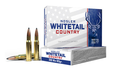 Nosler Whitetail Country 308 Winchester 165 Grain Solid Base Bullet - 20 Round Box