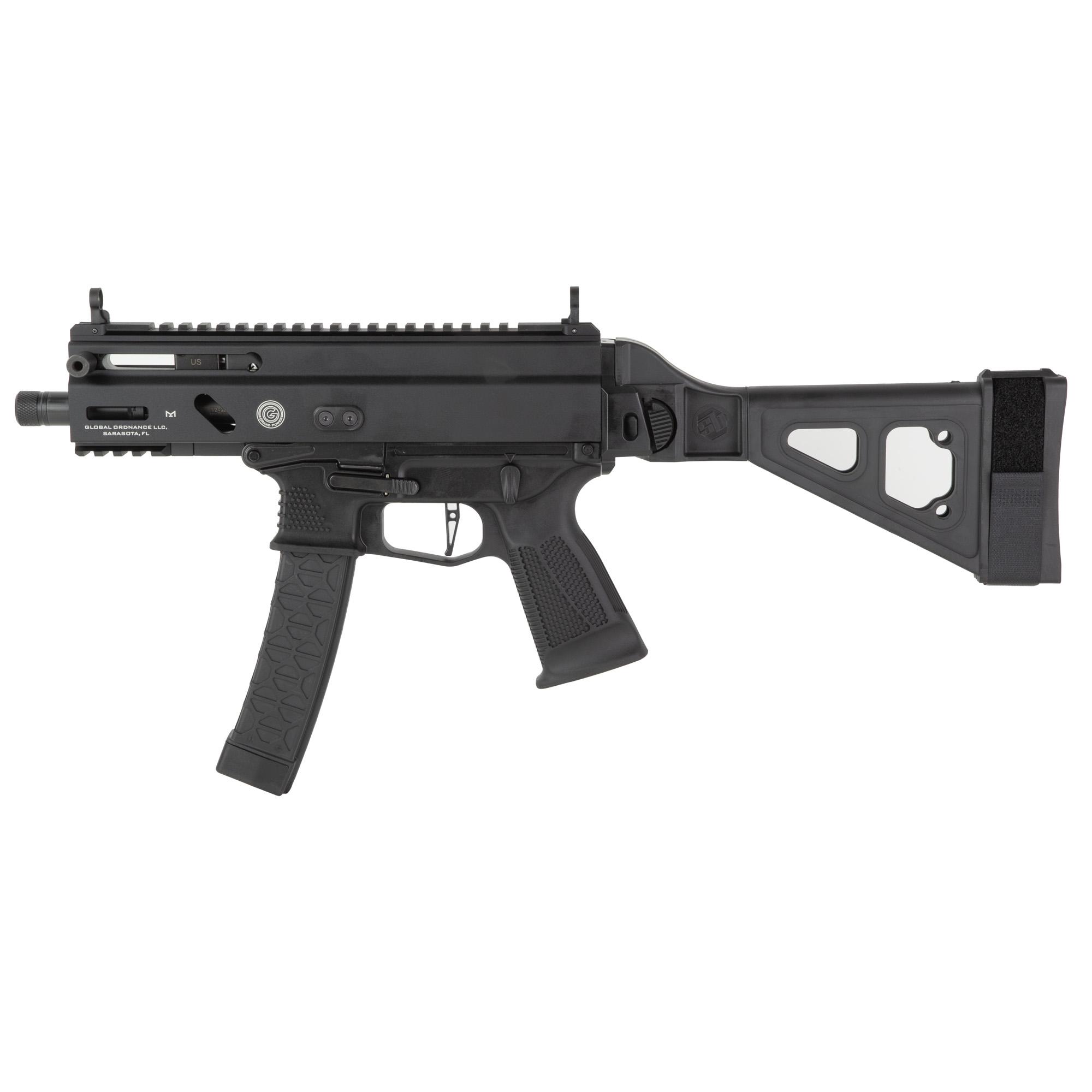 Grand Power Stribog SP9A3S Pistol 810091152836, 9mm, 5", Matte Black Finish, Threaded Barrel, Ambidextrous Controls, 30 Rds