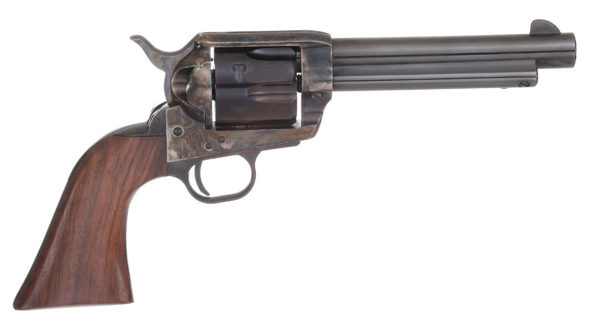 Taylors Single Action Army Revolver 200115, 45 Long Colt, 5.5in, Walnut Grips, Blued Steel, 6 Rds