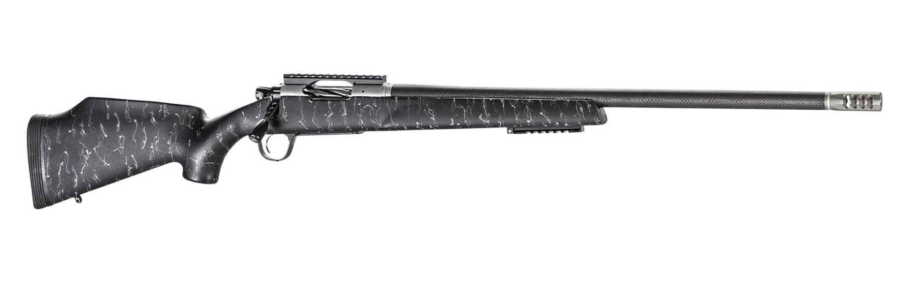 Christensen Traverse Rifle 801-10033-00, 6.8 Western, 24", Synthetic Black W/gray Webbing Stock, 3 Rds