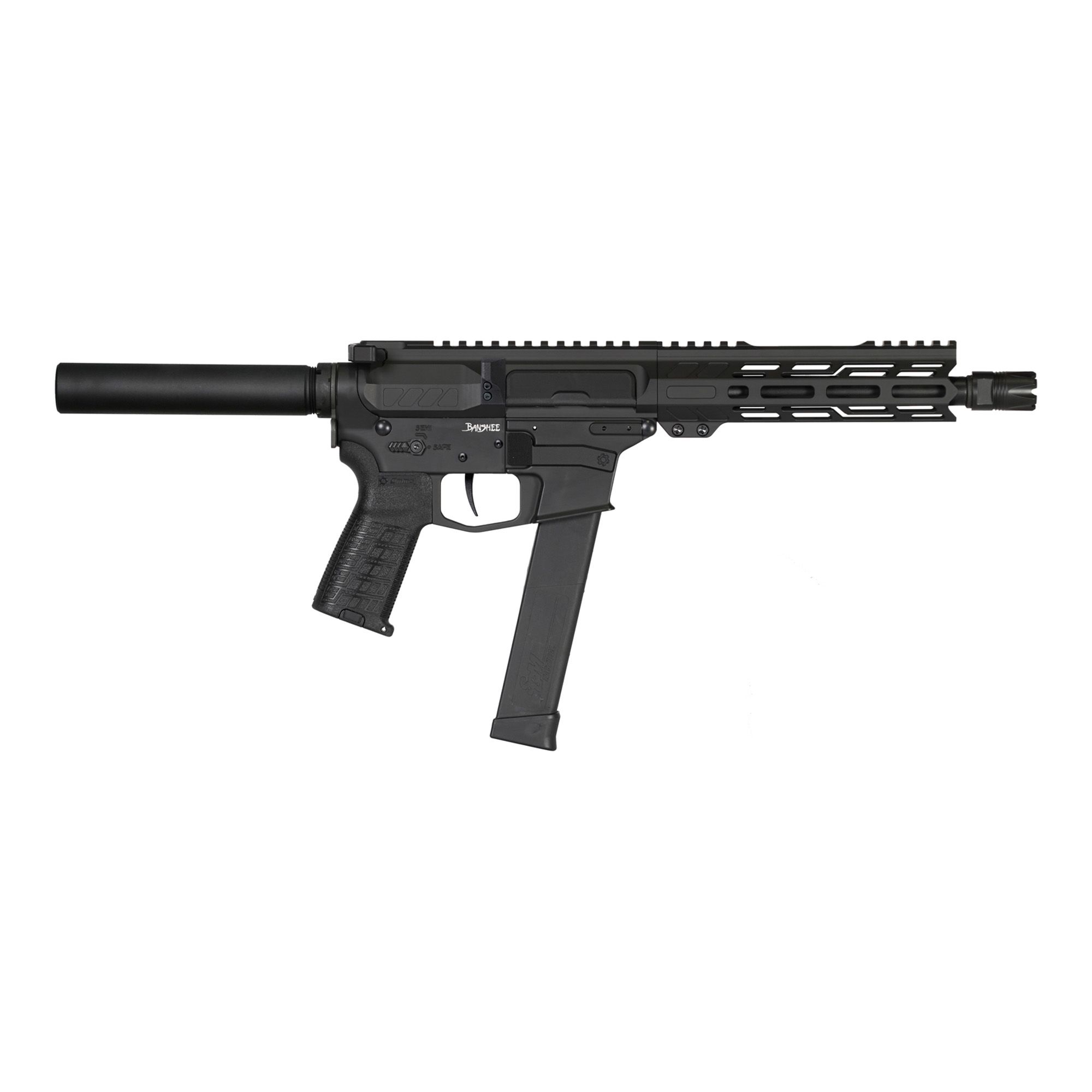 CMMG MkG10 Banshee Pistol CMMG10AE30FAB, 10MM, 8", Pistol Buffer Tube, Armor Black Cerakote Finish, 30 Rds