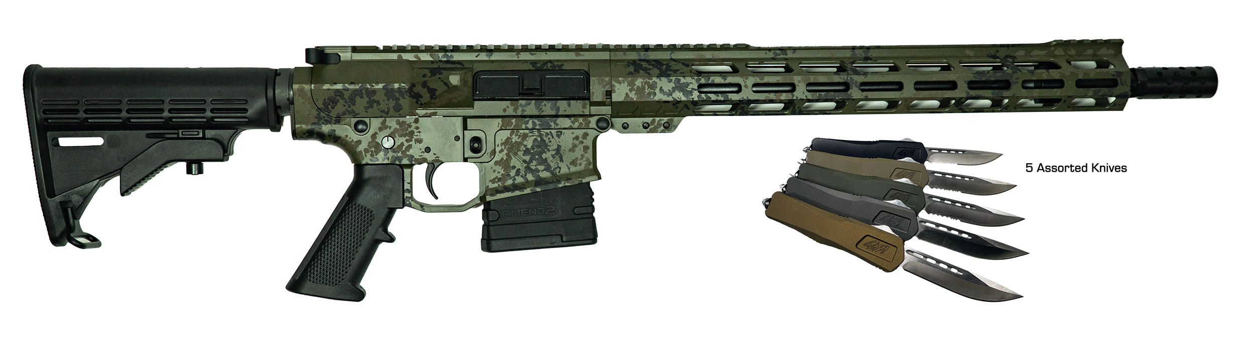 Great Lakes GL10 Bundle Rifle GL10LGRNBUNDLE, 308 Win, 16", Telescoping Buttstock Stock, 10 Rds
