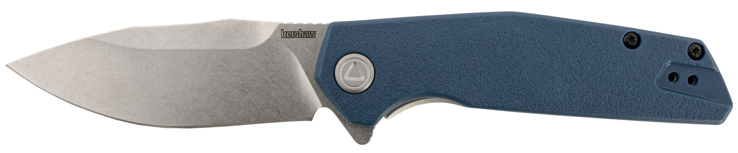 Kershaw Lucid Folding Knife, Plain Satin Blade, Blue Handle (2036)